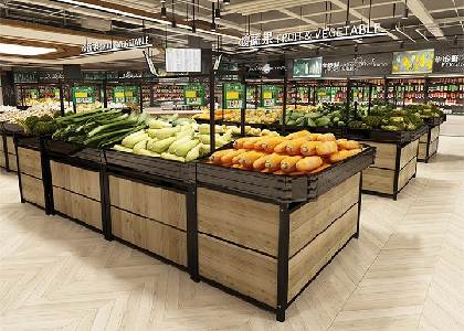 零食生鲜蔬菜超市展示货柜